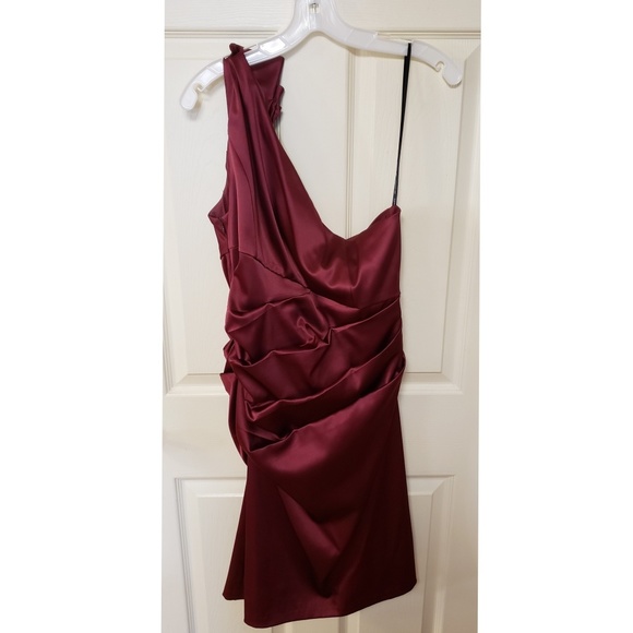 DB Studio Size 14 Red One Shoulder Cocktail Dress - Picture 2 of 6